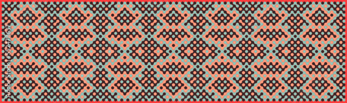 Multicolor truchet tiling connections illustration