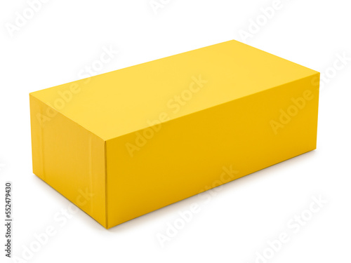 yellow box with product isolated on white background