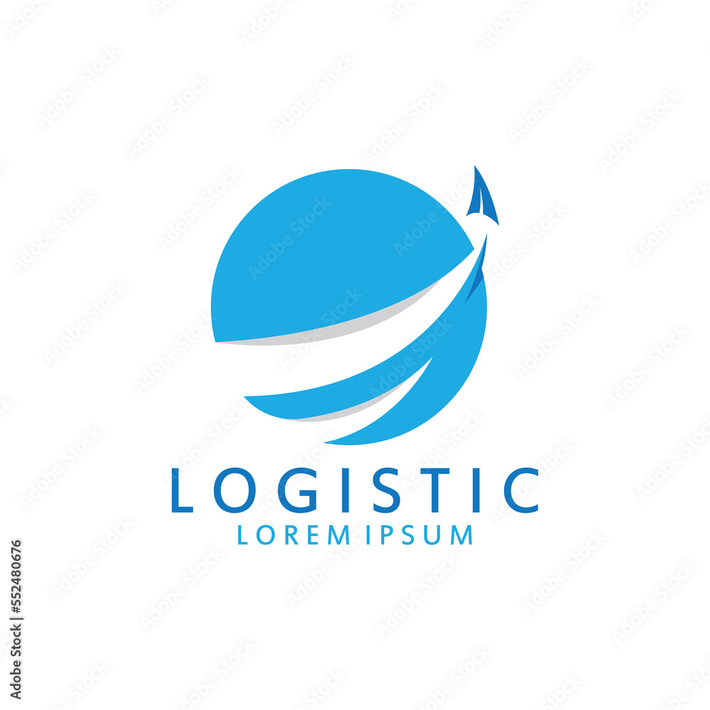 Fototapeta premium Logistic logo for Business and Company. Vector template design for delivery service.