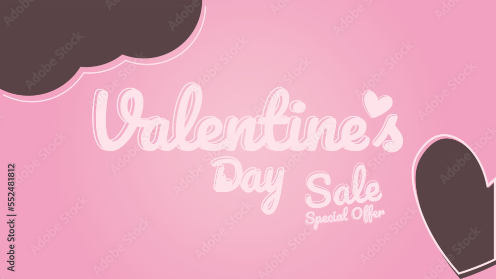 valentine's day sale design landing page. valentine day sale banner