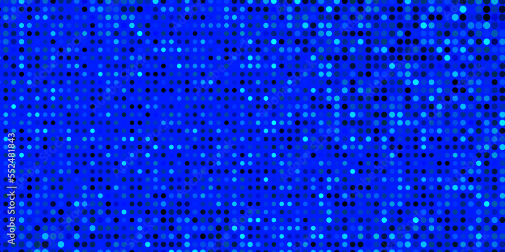 Dark BLUE vector background with spots.