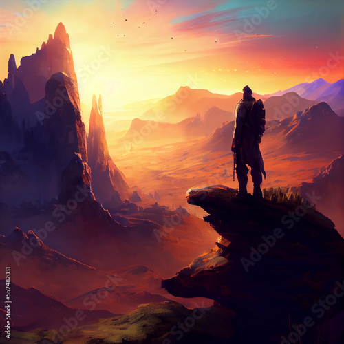 Wallpaper Mural Explorer looking at new landscape Torontodigital.ca