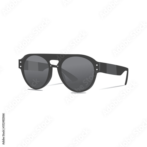 vector glasses side view, elegant gray glasses, women fashion glasses