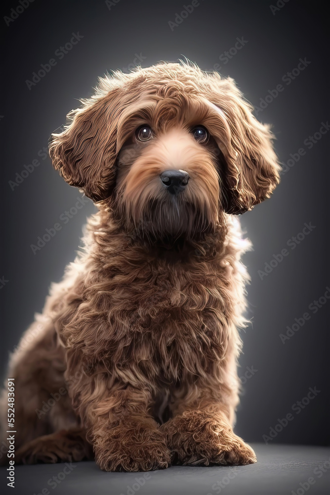 Fototapeta premium Cute dog. Generative AI Art.