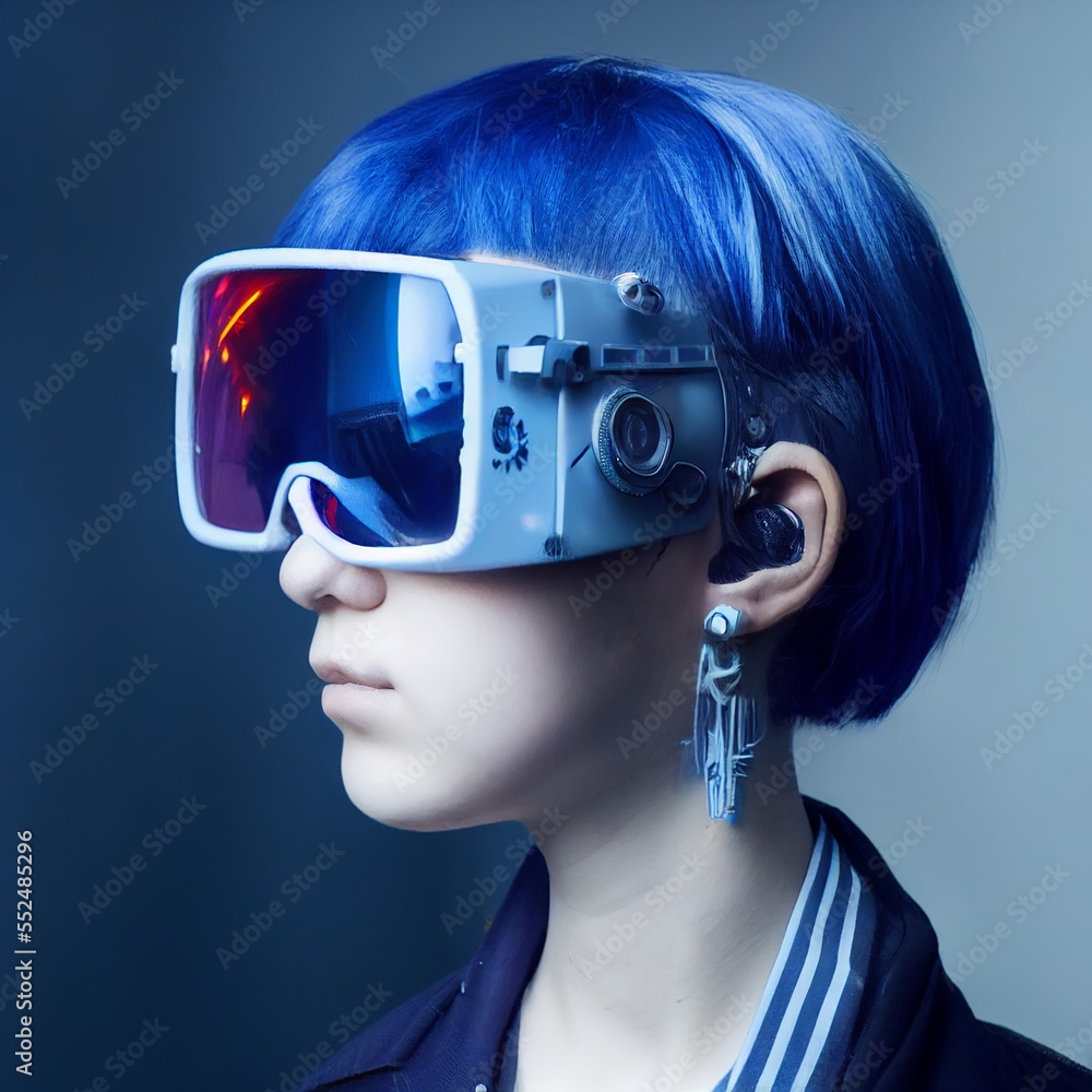 Beautiful cyberpunk girl. Generative AI Art. Beautiful cyberpunk girl. Generative AI Art.
