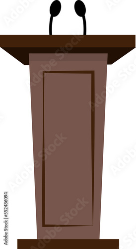 Isolated illustration graphic icon of a speaker's podium