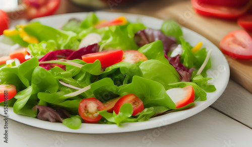 salad with tomatoes and feta © ごんぱちろう かまぼこ