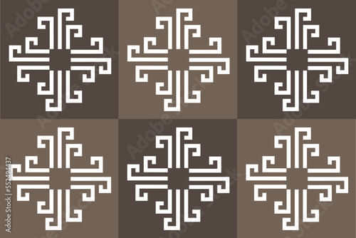 Set of stencil geometric pattern.