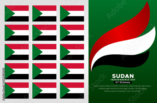 Free Download Amazing Sudan Independence day design background with wavy flag vector. - GFXLoad