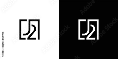 unique and modern J2 letter logo design 6 © Rusly