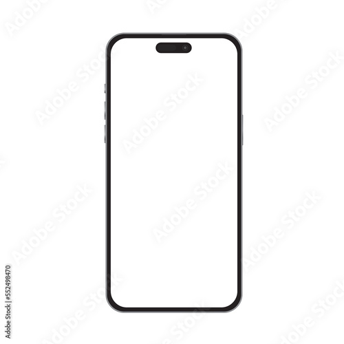 Mockup smart phone 14 generation vector and screen PNG Transparent and  isolated for design graphic business web site and advertisement design app. photo