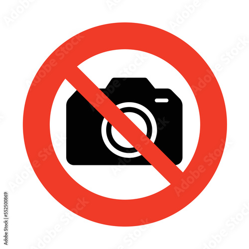 no photography sign, vector illustration