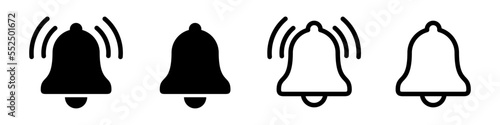 Notification bell icon set
