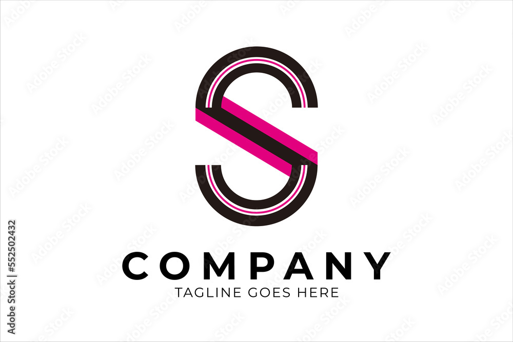 Fototapeta premium Letter S RETRO logo design inspiration