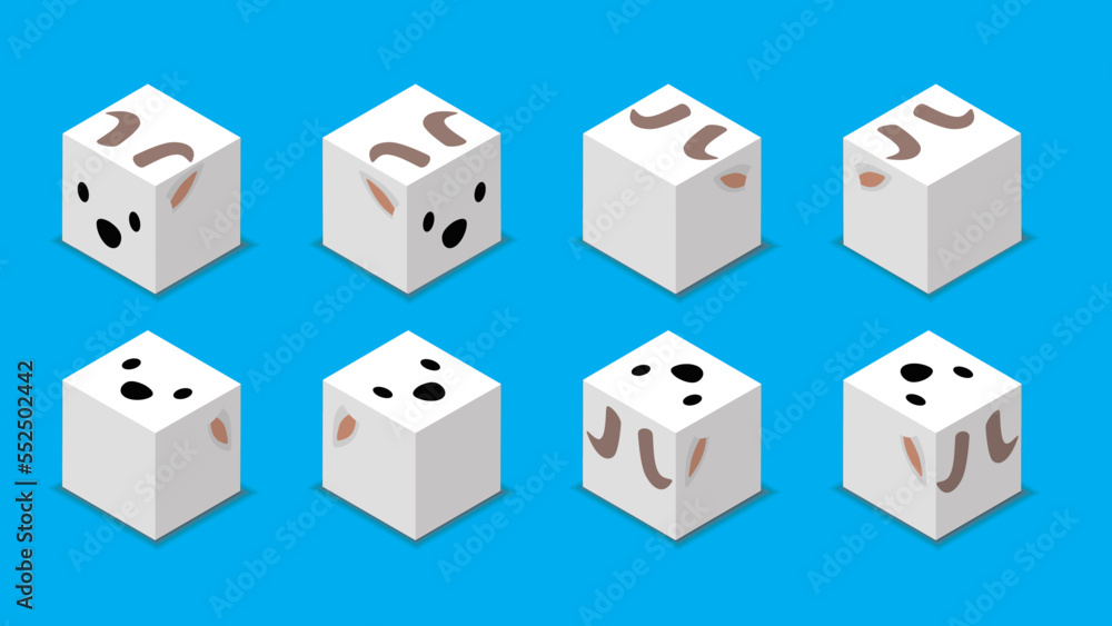Animal Dice 3D Character Animal Goat Cartoon Vector Animal Dice 3D Character Animal Goat Cartoon Vector
