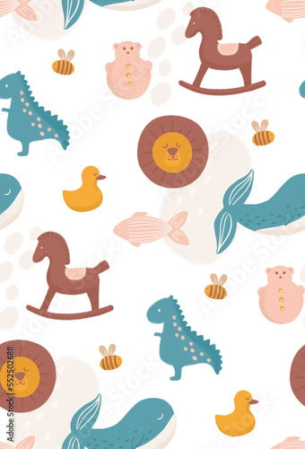 Kids toy animals pattern fo...