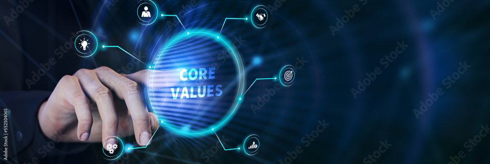 Business, Technology, Internet and network concept. Core values responsibility ethics goals company concept. Business, Technology, Internet and network concept. Core values responsibility ethics goals company concept.