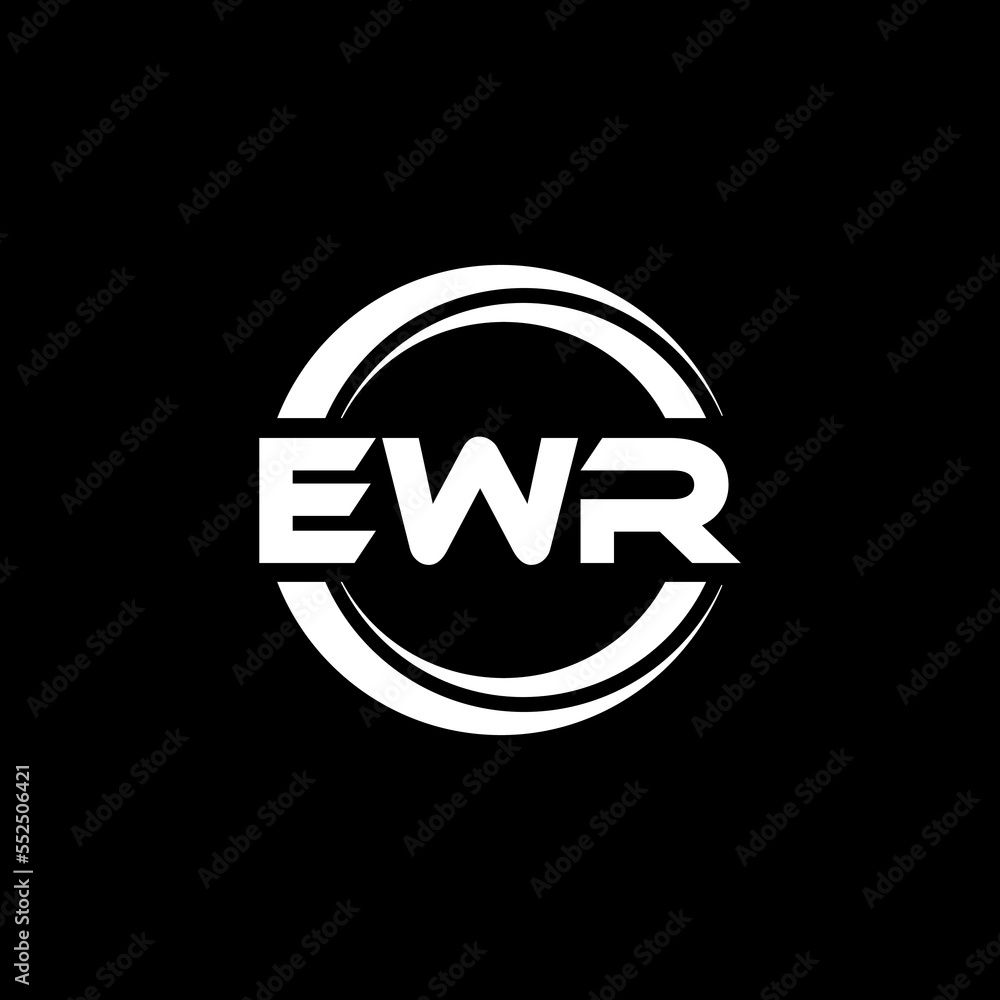 EWR letter logo design with black background in illustrator, vector logo modern alphabet font overlap style. calligraphy designs for logo, Poster, Invitation, etc. EWR letter logo design with black background in illustrator, vector logo modern alphabet font overlap style. calligraphy designs for logo, Poster, Invitation, etc.