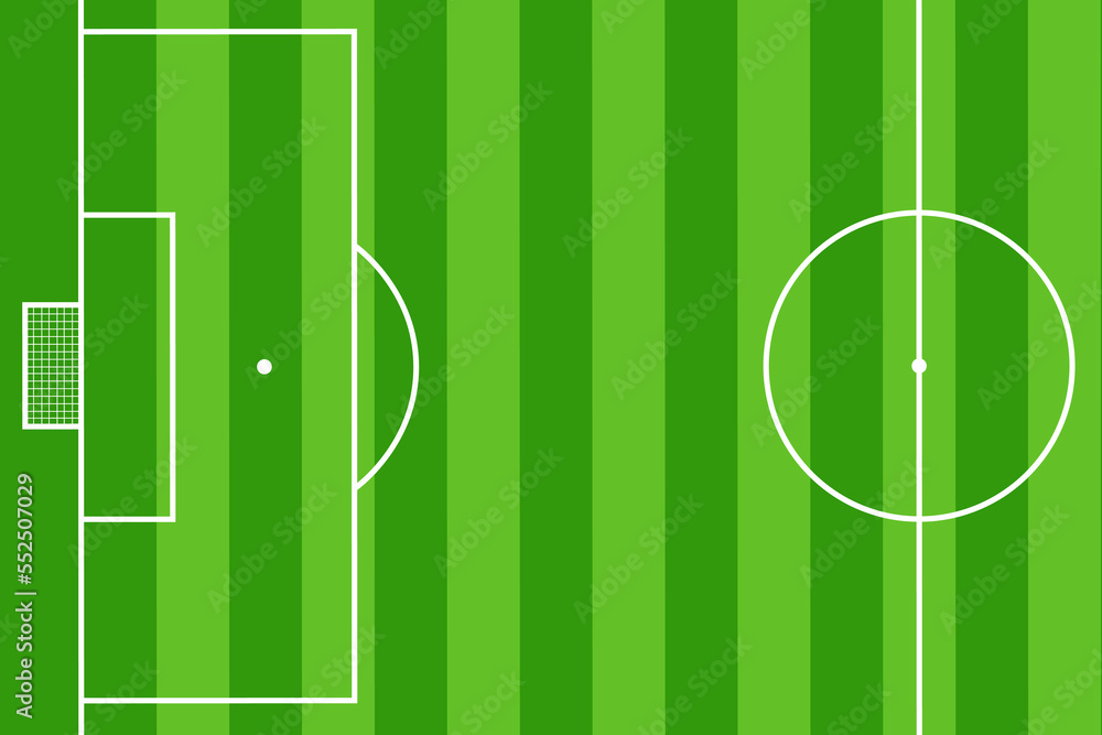 vector graphic illustration of football pitch - soccer field top view no people for website background, graphic element, brochure, leaflet, card, sports day vector graphic illustration of football pitch - soccer field top view no people for website background, graphic element, brochure, leaflet, card, sports day