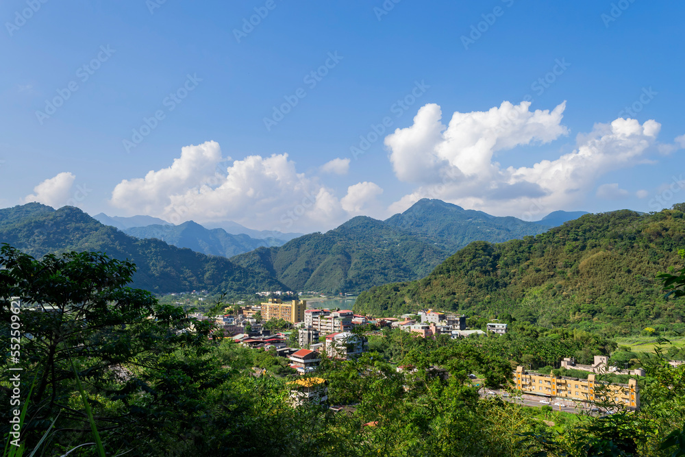 Sunny view of the nature landscape of Wulai