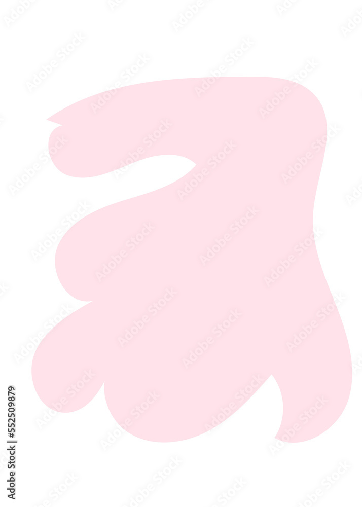 Pastel Abstract Shapes Blob Graphic 