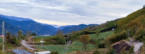 High angle view of country side landscape in Miaoli County