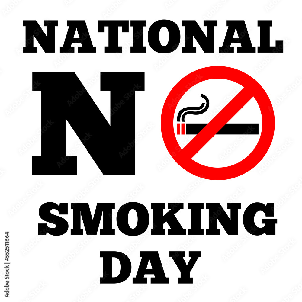 National No Smoking Day Icon Symbol Sign, Do Not Smoking Cigarette