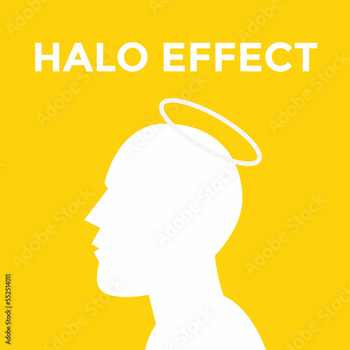 Halo effect, corporate man halo sign for unconscious bias