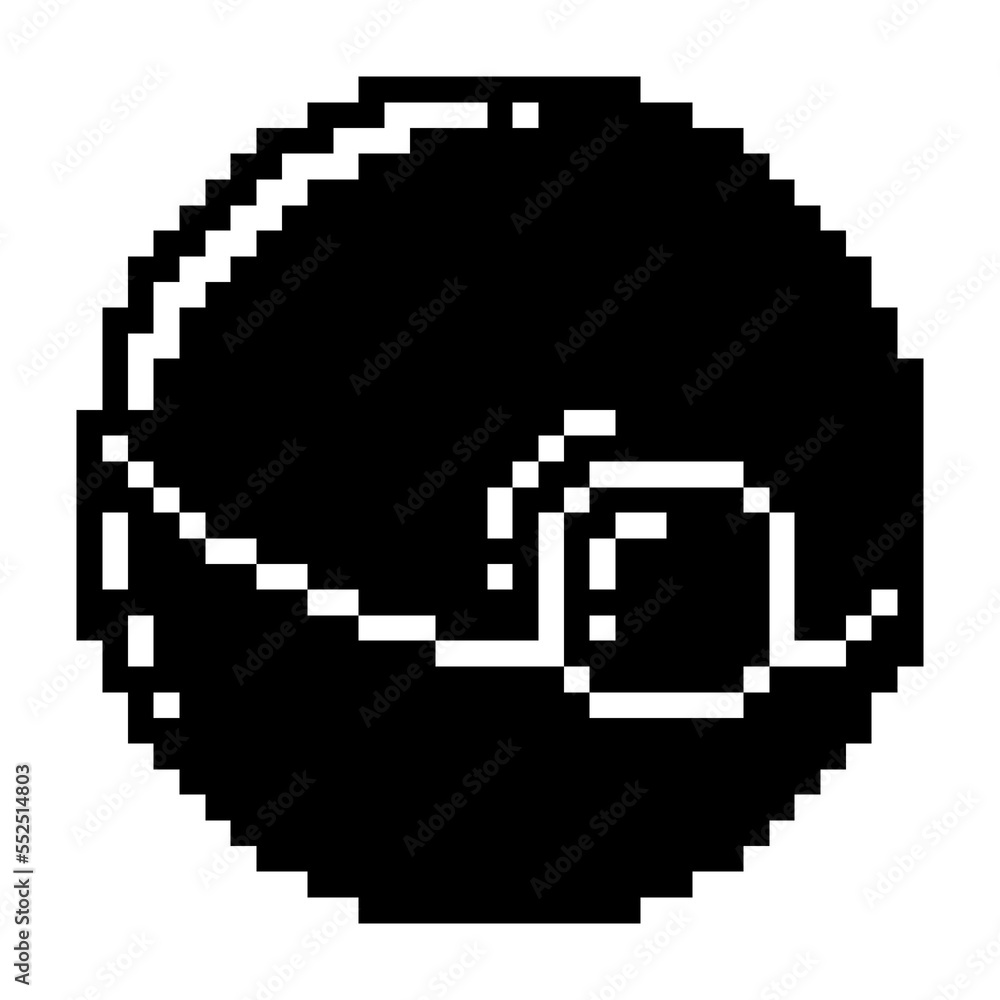 Pokeball icon black-white vector pixel art icon Pokeball icon black-white vector pixel art icon