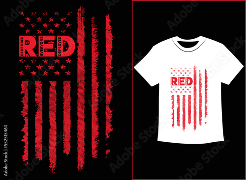 Remember Everyone Deployed T-Shirt Vector, R.E.D Friday shirt, Military Mom Shirt, Dad Shirt, Military Gift, Mom Gift From Daughter, Mom Shirt Plus Size T-Shirts