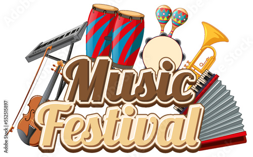 Music festival text banner design