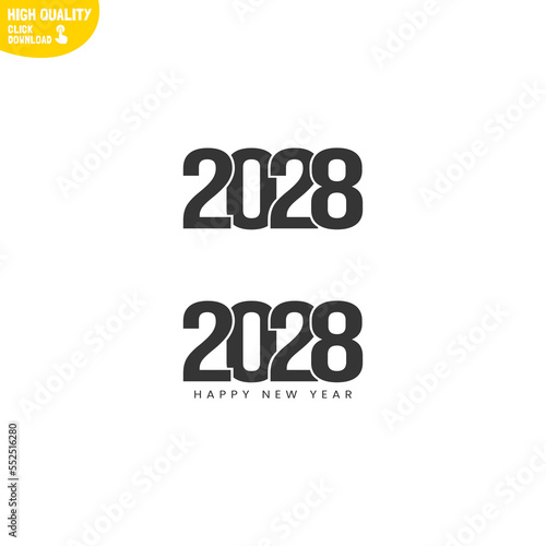 Creative Happy New Year 2028 Logo Design