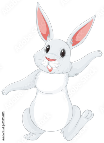 White rabbit cartoon character © GraphicsRF