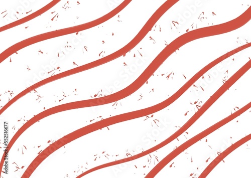 Watercolor wavy lines. Christmas theme, wrapping paper.