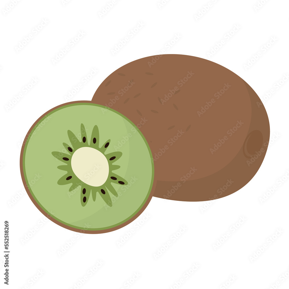 Obraz premium kiwi fruit isolated on white