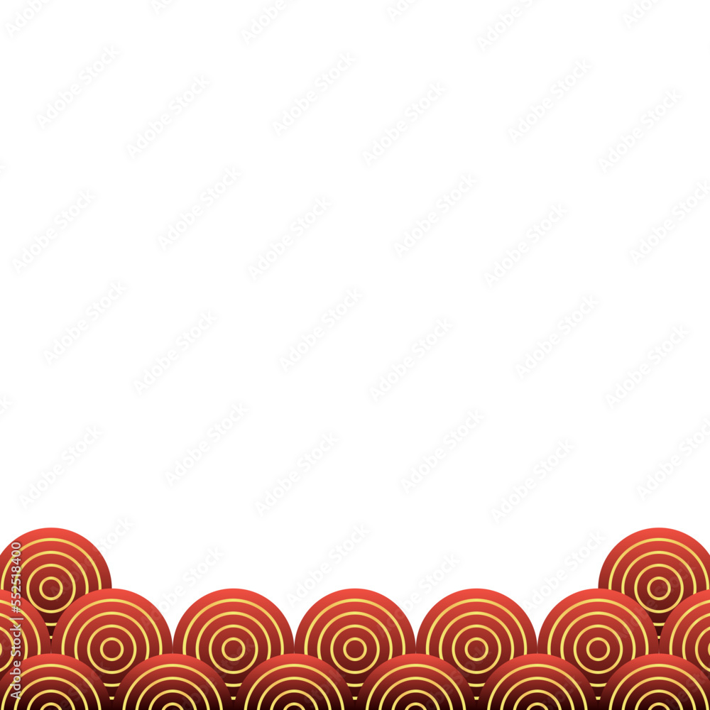 Obraz premium Red Circle Border (10)