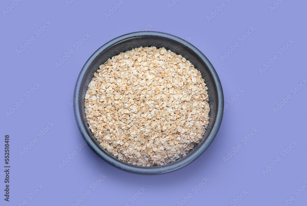 Oatmeal on color background Oatmeal on color background