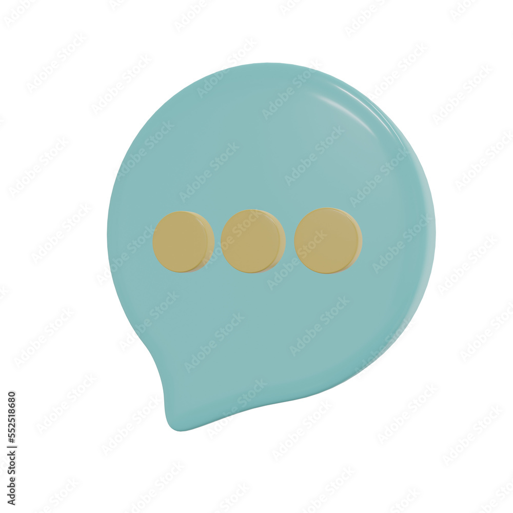 Chat Icon for Digital Marketing, Business, Online Shopping 3d Illustration. Chat Icon for Digital Marketing, Business, Online Shopping 3d Illustration.