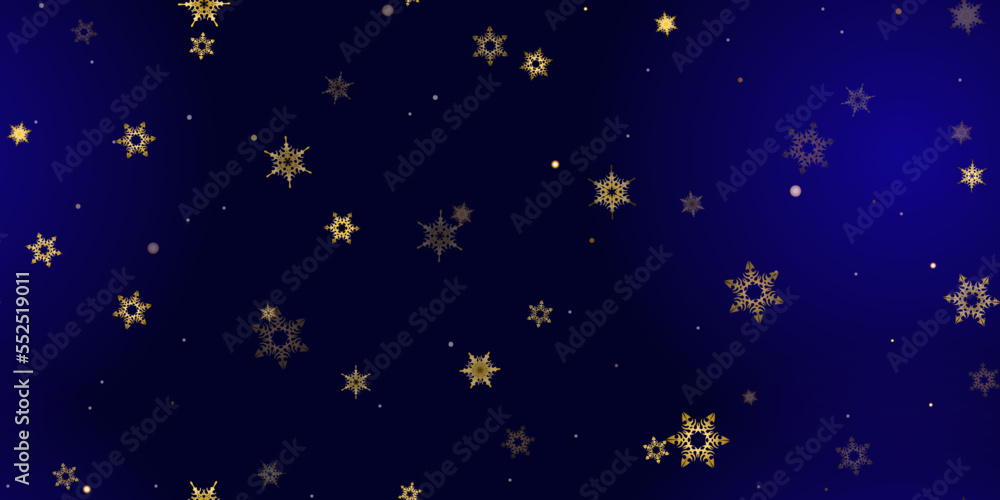 Gold Falling Snowflakes seamless pattern. Gold Falling Snowflakes seamless pattern.
