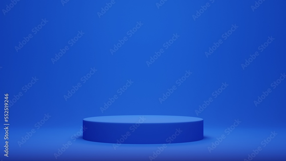 Cylinder podium 3d rendering with color background. Cylinder podium 3d rendering with color background.