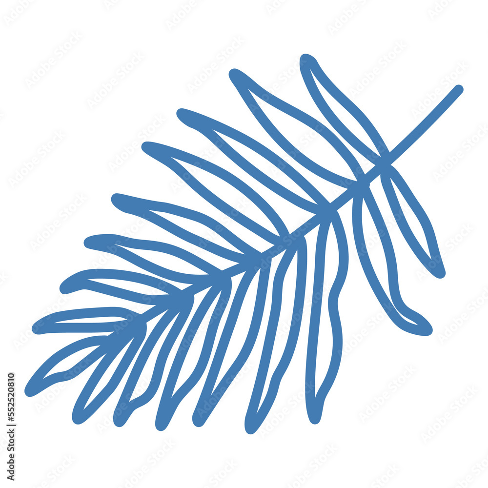 Palm leaf icon, Hand drawn outline icon Palm leaf icon, Hand drawn outline icon