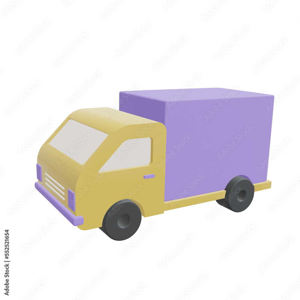 Delivery Truck Icon for Digital Marketing; Business; Online Shopping 3d Illustration. Delivery Truck Icon for Digital Marketing; Business; Online Shopping 3d Illustration.