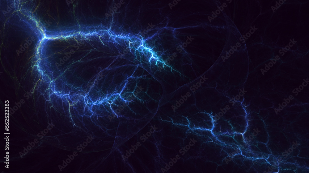 3D rendering abstract colorful fractal light background