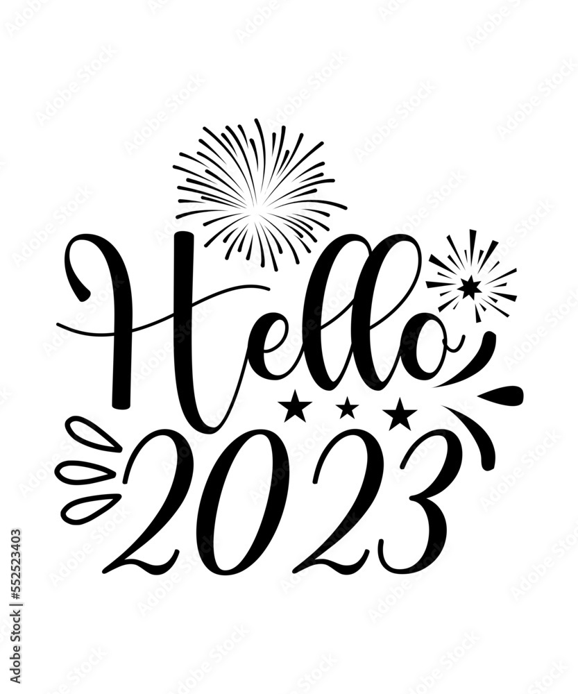 Obraz premium NEW YEARS Svg Bundle, Happy New Years 2023 SVG, Print on Demand, New Year Png, Shirt, Svg Files For Circut, Sublimation Designs Downloads,New Year 2023 SVG Bundle, Retro New Year svg, Happy New Year s