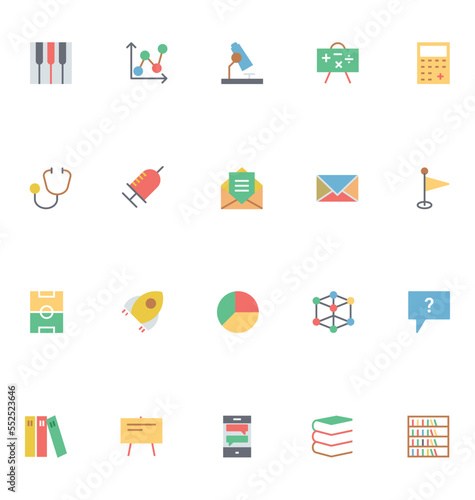 Education Colored Vector Icons