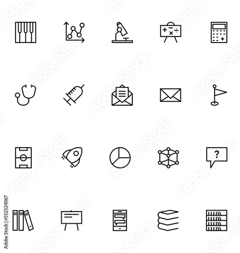 Education Line Vector Icons 