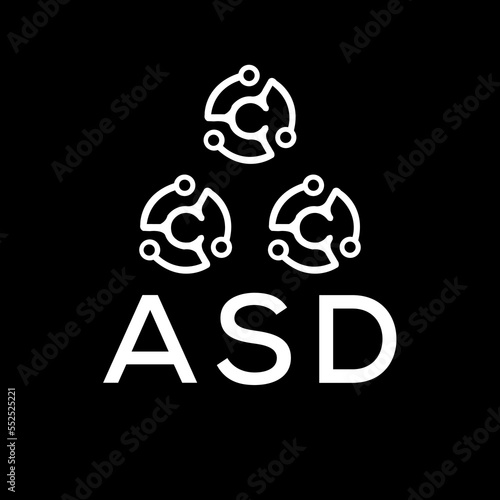 ASD letter logo. ASD best black background vector image. ASD Monogram logo design for entrepreneur and business.
