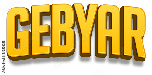 Obraz na plátně 3D text happy tidings png