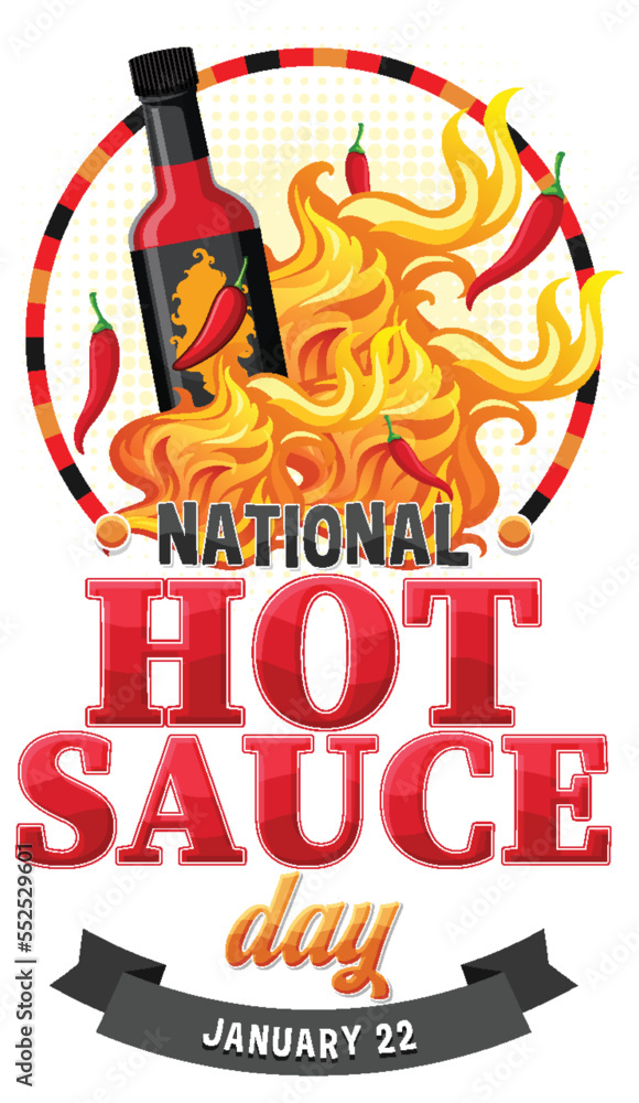 National Hot Sauce Day Banner Design