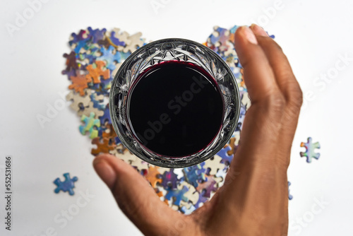 glass of wine puzzle holding a glass of wine love of wine